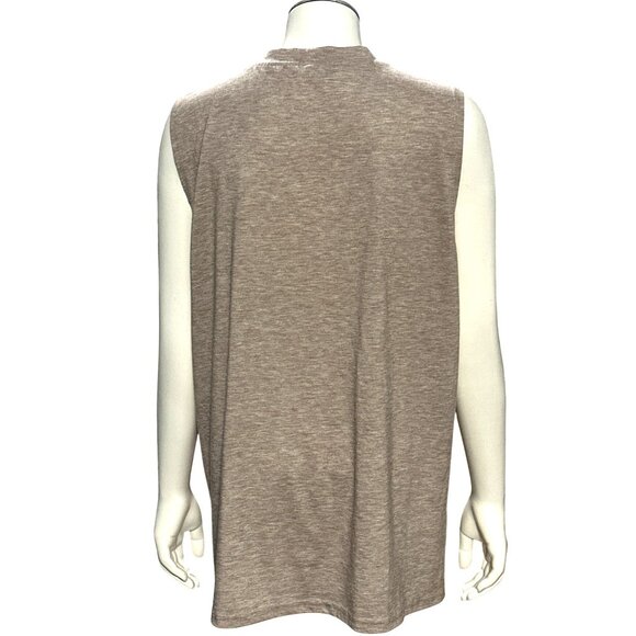 CCC Brown Sleeveless The Hell I Wont Graphic Tee Size XL - Picture 3 of 8